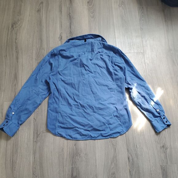 Rag Bone Shirt Button Up Mens XXL Blue Solid Classic Preppy Designer Business - Picture 2 of 8